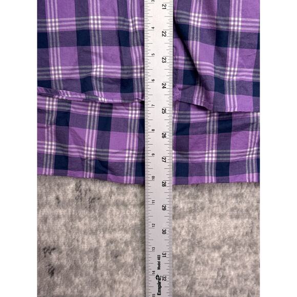 Frank & Eileen Top 3 / US Medium Grayson The Hero Purple Plaid Button Shirt - Picture 6 of 8